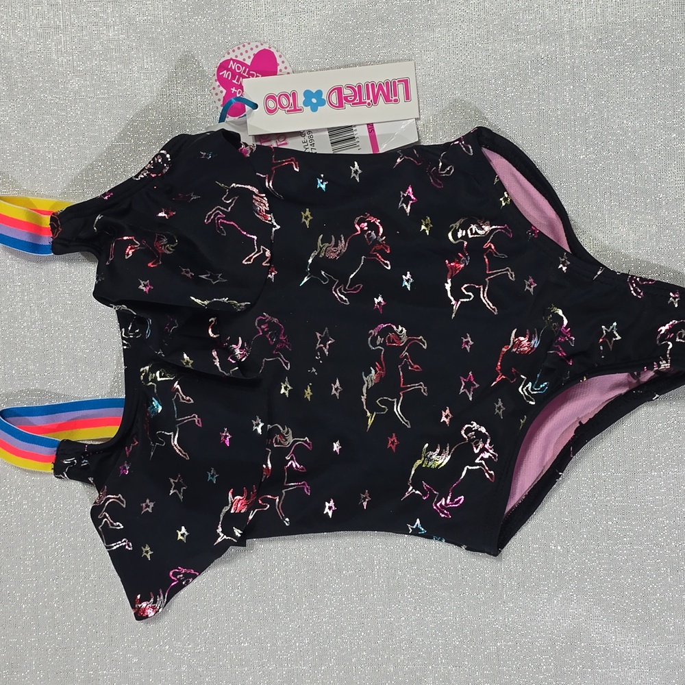 Limited Too Iridescent Unicorn Swimsuit Toddler Size 2T